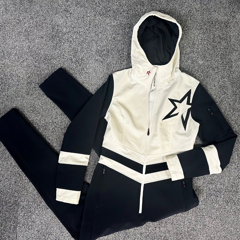 Perfect Moment Ski Suit Womens Large White Star Black